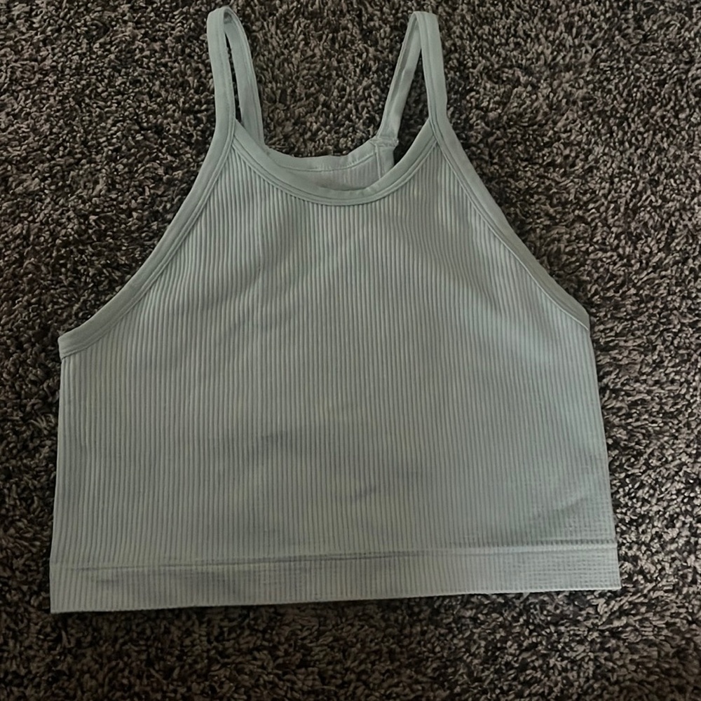 Tiny Blue tank top.
